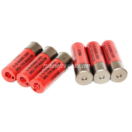 CYMA 6pièces Pack (30 Billes each) Chasse Cartouche Chargeur Convient pour CYMA / Double-Eagle / Tokyo Marui Shotgun Airsoft