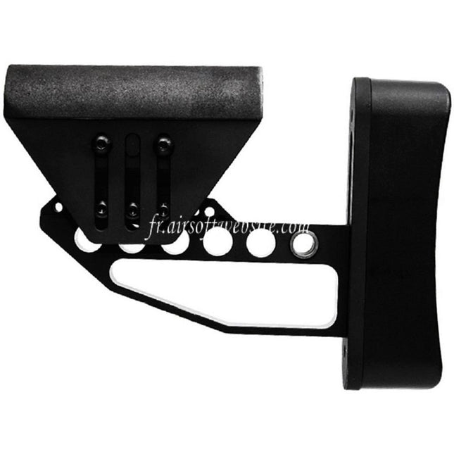 Airsoft Website Léger Réglable Crosse (Type 2) Convient pour M4 M16 Série AEG Fusil Noir