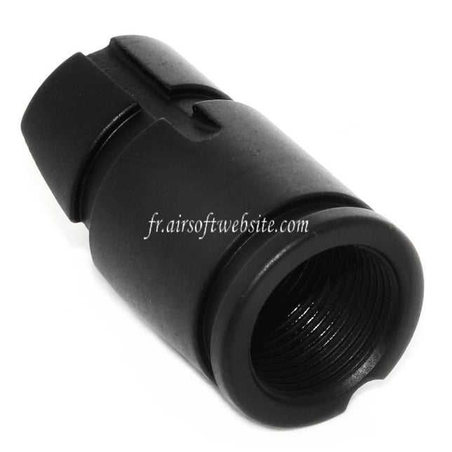 APS AKM Slant Frein de Bouche Convient pour -14mm CCW sens antihoraire Canon Fusil Airsoft Noir