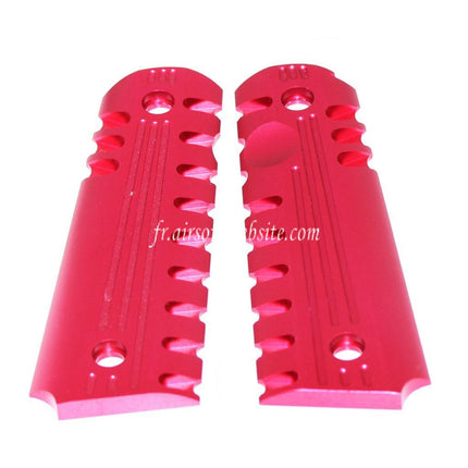 Airsoft Website CNC Aluminum Poignée Couvre Convient pour Tokyo Marui M1911 M.E.U. ARMY ARMAMENT 1911 Série Pistolet