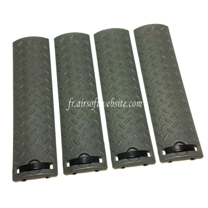 Airsoft Website 4pièces Set Skidproof Texture Type Rail Couvre Panel ACU Foliage Green FG