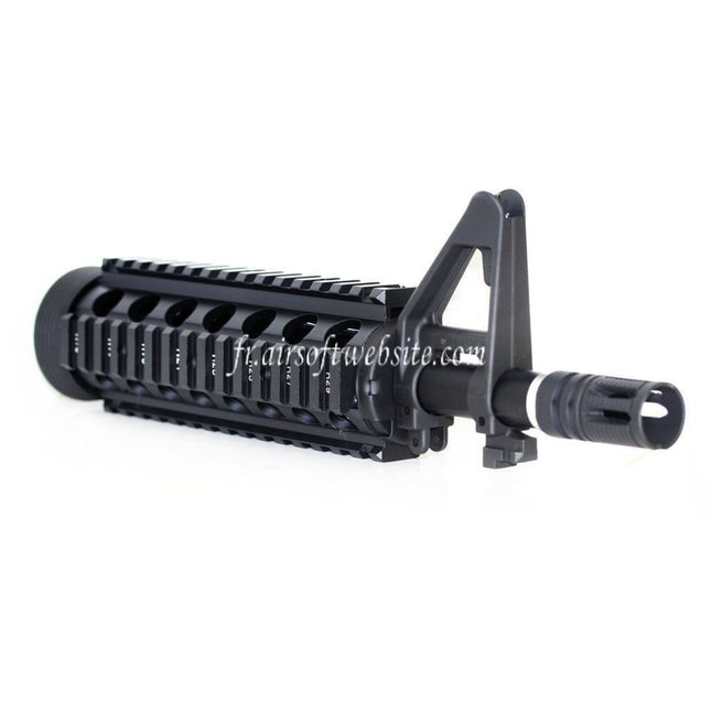 E&C CNC Aluminum RAS Avant Set Rail de Garde-Main avec 9.5 Pouces Canon Extérieur Convient pour M4CQB AEG Fusil Airsoft Noir