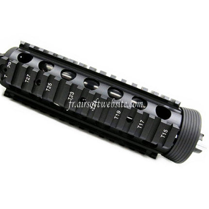 E&C CNC Aluminum RAS Avant Set Rail de Garde-Main avec 9.5 Pouces Canon Extérieur Convient pour M4CQB AEG Fusil Airsoft Noir
