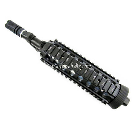 E&C CNC Aluminum RAS Avant Set Rail de Garde-Main avec 9.5 Pouces Canon Extérieur Convient pour M4CQB AEG Fusil Airsoft Noir