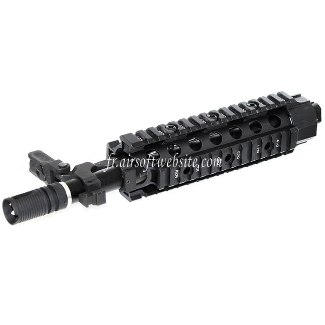 E&C CNC Aluminum RAS Avant Set Rail de Garde-Main Convient pour SR16 M4 M16 Série AEG Fusil Airsoft Noir