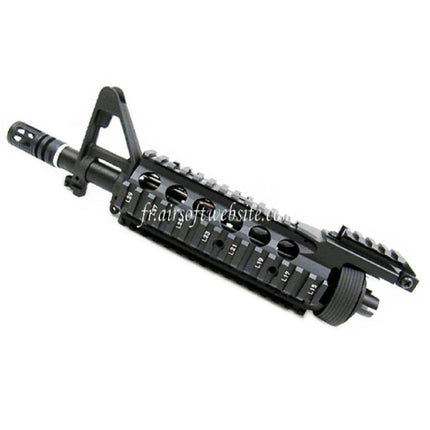 E&C CNC Aluminum RIX RAS Avant Set Rail de Garde-Main avec 9.5 Pouces Canon Extérieur Convient pour M4 M16 Série AEG Fusil Airsoft Noir