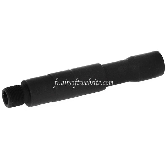 CYMA 4 Pouces 100mm Aluminium CQB Canon Extérieur Extension Tube -14mm CCW sens antihoraire Convient pour AEG GBB Fusil Airsoft Noir