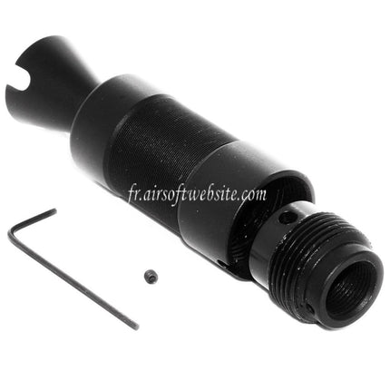 CYMA AK74U Métal Frein de Bouche Convient pour -14mm CCW sens antihoraire Canon Fusil Airsoft Noir