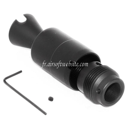 CYMA AKS74U Métal Frein de Bouche Convient pour -14mm CCW sens antihoraire Canon Fusil Airsoft Noir