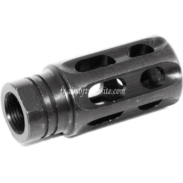 5KU Acier Notalon Breacher Brake Frein de Bouche Convient pour -14mm CCW sens antihoraire Canon Fusil Airsoft Noir