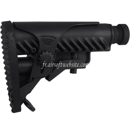 APS M4A64 Shark Style Crosse avec Cheek Piece Set Convient pour M4 M16 Série AEG Fusil Airsoft Noir