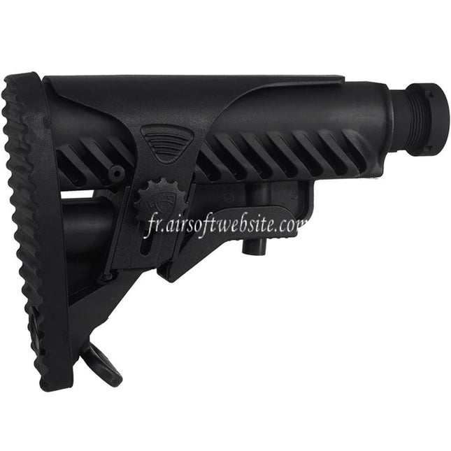 APS M4A64 Shark Style Crosse avec Cheek Piece Set Convient pour M4 M16 Série AEG Fusil Airsoft Noir