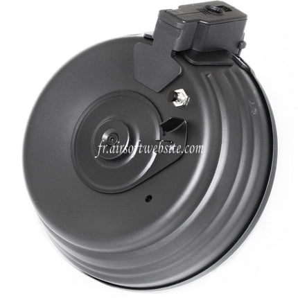 CYMA 2500 Billes Sheet Steel Électrique Chargeur Tambour Convient pour AK Série AEG Fusil Airsoft Noir