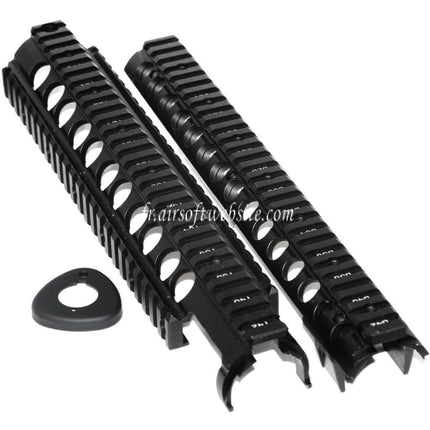 D-BOYS CNC Aluminum M5 RAS Rail de Garde-Main Convient pour M4 M16 Série AEG Fusil Airsoft Noir