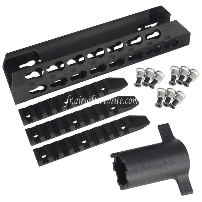 APS CNC Aluminum 7 Pouces Keymod Forend Garde-Main Convient pour APS CAM870 Shotgun Airsoft Noir