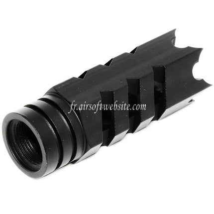 Airsoft Website 64mm Spiked Breacher Frein de Bouche Convient pour -14mm CCW sens antihoraire Canon Fusil
