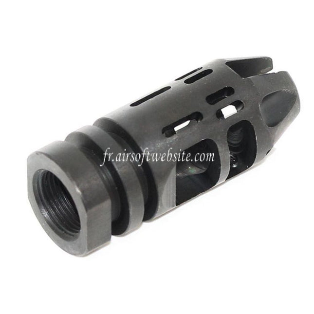 5KU EPSILON 556 Type Métal Frein de Bouche Convient pour -14mm CCW sens antihoraire Canon Fusil Airsoft Noir