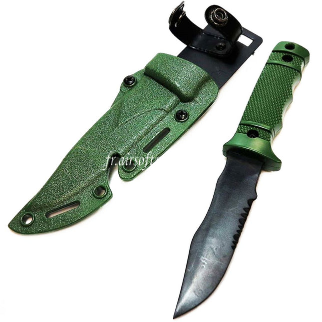 CYMA Plastique M37 Seal Pup Couteau Factice (Non tranchant Caoutchouc Souple Couteau Factice) avec Gaine