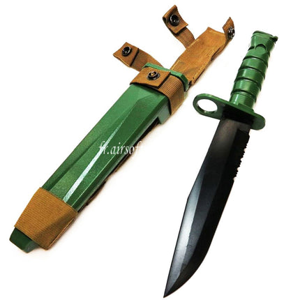 CYMA Plastique M10 OKC-3S Bayonet Couteau Factice (Non tranchant Caoutchouc Souple Couteau Factice) avec Gaine