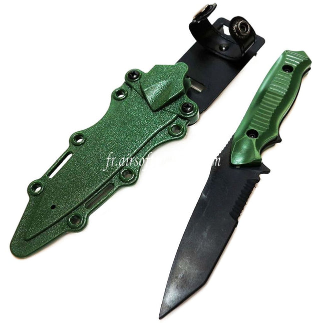 CYMA Plastique 141 Nimravus Tanto Couteau Factice (Non tranchant Caoutchouc Souple Couteau Factice) avec Gaine