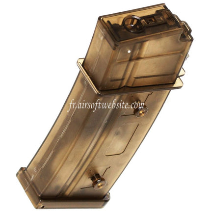 CYMA 420 Billes Flash Chargeur Convient pour G36 Série AEG Fusil Airsoft Translucide Brun