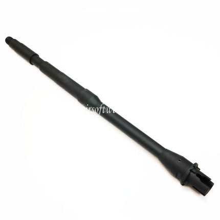 5KU 365mm 14.25 Pouces Aluminium Canon Extérieur Carabine Length -14mm CCW sens antihoraire Convient pour M4 M16 Série AEG Fusil Airsoft Noir