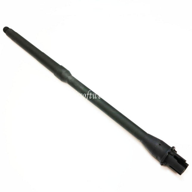 5KU 405mm 16 Pouces Aluminium Canon Extérieur Mid Length -14mm CCW sens antihoraire Convient pour M4 M16 Série AEG Fusil Airsoft Noir