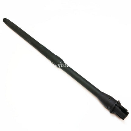 5KU 405mm 16 Pouces Aluminium Canon Extérieur Carbine Length -14mm CCW sens antihoraire Convient pour M4 M16 Série AEG Fusil Airsoft Noir