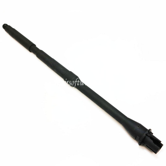 5KU 405mm 16 Pouces Aluminium Canon Extérieur Carbine Length -14mm CCW sens antihoraire Convient pour M4 M16 Série AEG Fusil Airsoft Noir