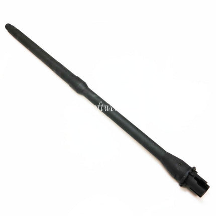 5KU 460mm 18 Pouces Aluminium Canon Extérieur Mid Length -14mm CCW sens antihoraire Convient pour M4 M16 Série AEG Fusil Airsoft Noir