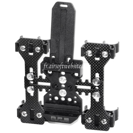 APS 2x Quad-Load Cartouche Caddy System avec Passant de ceinture Convient pour CAM870 Shotgun Cartouche Noir