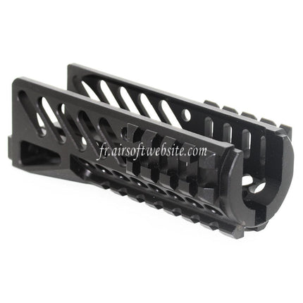 Airsoft Website 130mm CNC Aluminium Bas Rail de Garde-Main Convient pour Tokyo Marui CYMA GHK LCT E&L AKS74U Série AEG GBB Fusil Noir