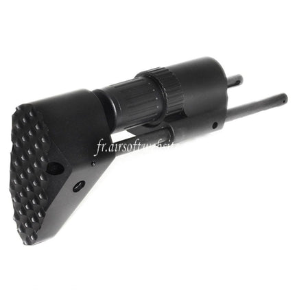 5KU PDW Rétractable Crosse Convient pour Tokyo Marui M4 M16 Série AEG Fusil Airsoft Noir