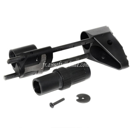 5KU PDW Rétractable Crosse Convient pour Tokyo Marui M4 M16 Série AEG Fusil Airsoft Noir