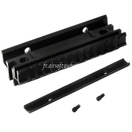 Airsoft Website Tactical Tri-Rail Montage Base Convient pour 20mm Rail System Fusil Noir