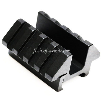 Airsoft Website Dual Angle Rail Montage Convient pour 20mm Rail System Fusil Noir