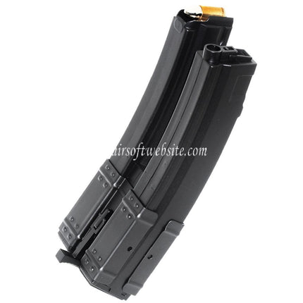 CYMA 560 Billes Hi-Cap Long Dual Chargeur Convient pour Classic Army / CYMA / G&P / Golden Eagle / JG / SRC / Tokyo Marui MP5 Série AEG Fusil Airsoft Noir