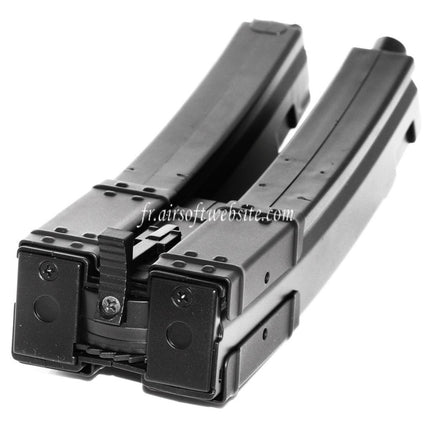 CYMA 560 Billes Hi-Cap Long Dual Chargeur Convient pour Classic Army / CYMA / G&P / Golden Eagle / JG / SRC / Tokyo Marui MP5 Série AEG Fusil Airsoft Noir