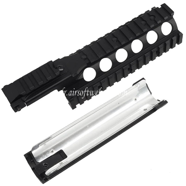 Airsoft Website 210mm Aluminum KAC Style RAS II Rail de Garde-Main Convient pour M4 M16 Série AEG Fusils Noir