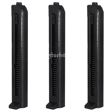 Airsoft Website 3pièces 11 Billes Chargeur Convient pour Well G295 Semi Auto Non-Blowback M11A1 CO2 SMG Fusil Noir