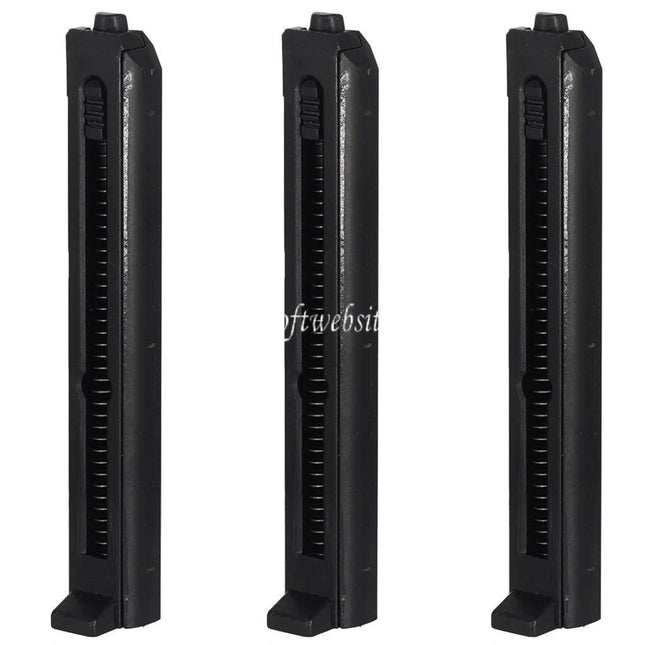 Airsoft Website 3pièces 11 Billes Chargeur Convient pour Well G295 Semi Auto Non-Blowback M11A1 CO2 SMG Fusil Noir