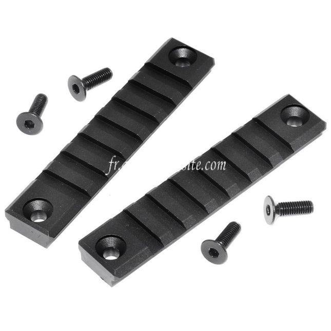CYMA 2pièces 20mm Picatinny Rail Section Set Convient pour Umarex MP7 Série AEG GBB Fusil Airsoft Noir