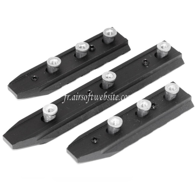 Airsoft Website 3pièces 115mm/75mm/75mm UXR4 Keymod Rail Set Noir