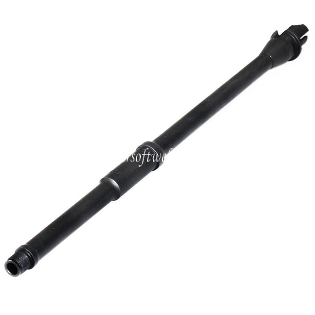 5KU 420mm 16 Pouces Aluminium Mid Length Canon Extérieur -14mm CCW sens antihoraire Convient pour M4 M16 Série AEG Fusil Airsoft Noir