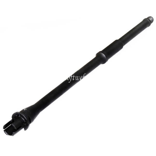 5KU 420mm 16 Pouces Aluminium Mid Length Canon Extérieur -14mm CCW sens antihoraire Convient pour M4 M16 Série AEG Fusil Airsoft Noir