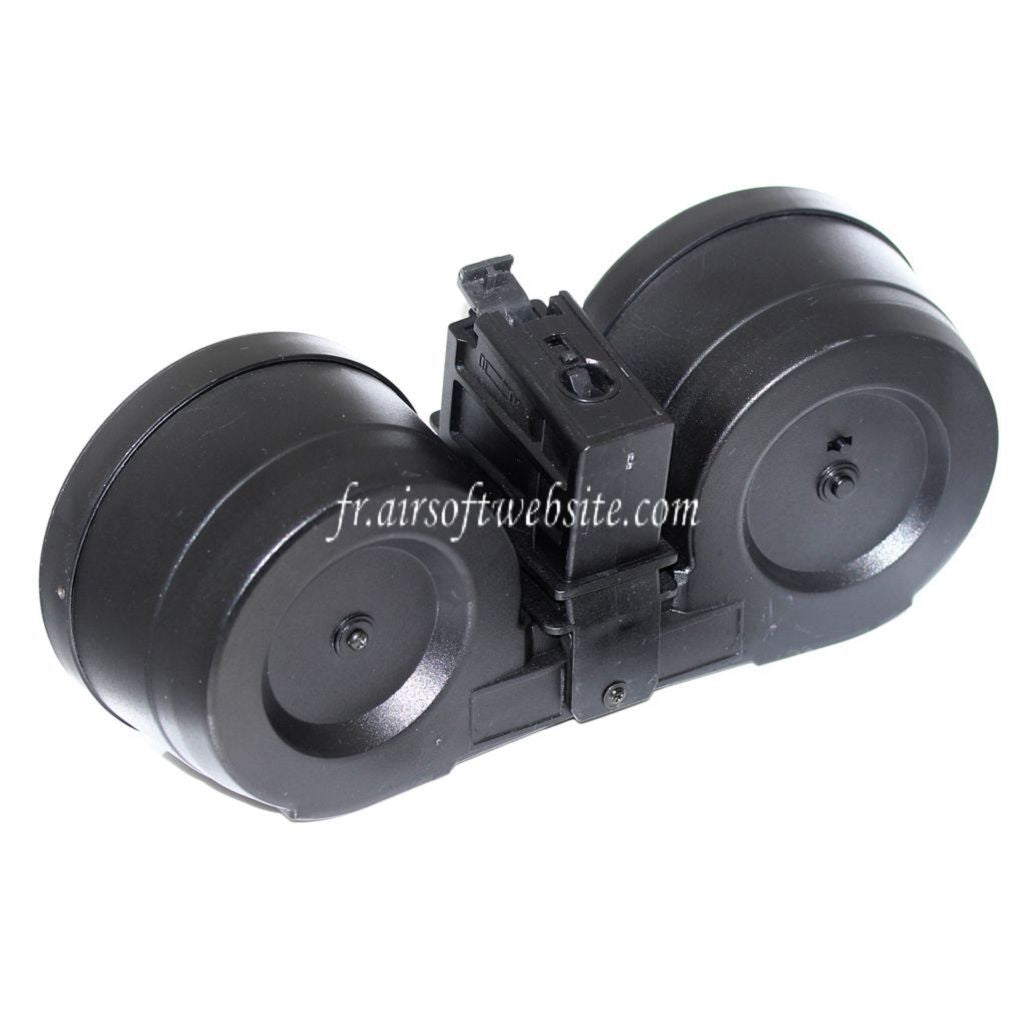 BATTLEAXE 2500 Billes Chargeur Tambour Électrique C-Mag Convient pour G36 Série AEG Fusil Airsoft Noir