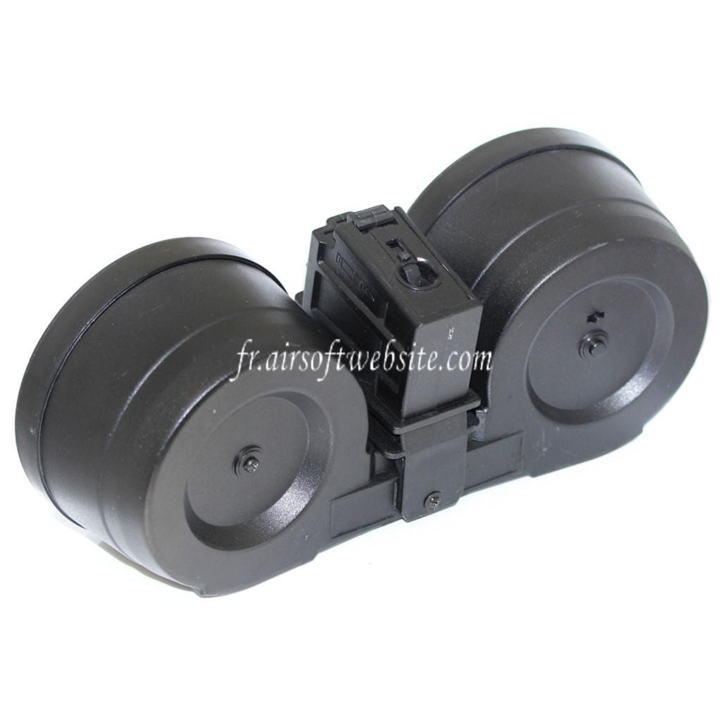 BATTLEAXE 2500 Billes Chargeur Tambour Auto Winding Électrique Contrôle du son C-Mag Convient pour G36 Série AEG Fusil Airsoft Noir