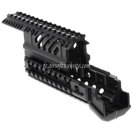 CYMA X47 Aluminum Haut Bas RIS RAS Rail de Garde-Main Convient pour AK Série AEG Fusil Airsoft Noir