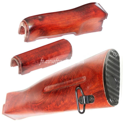 APS Garde-Main & Crosse Wood Kit Convient pour APS Matrix D-Boys CYMA Golden Eagle JG Tokyo Marui AK74 Série AEG Fusil Airsoft