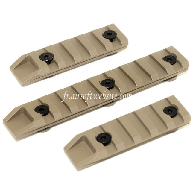Airsoft Website 3pièces 67mm/67mm/102mm UXR4 Keymod Rail Set Tan